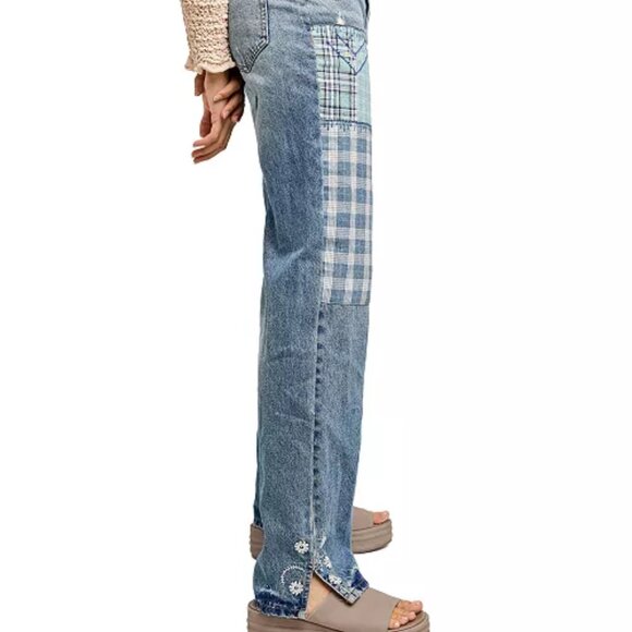 We The Free - Pre-Loved Steinbeck Patched Straight Leg Jeans - Picture 2 of 7